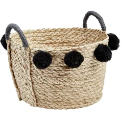 Rangement|Gifi Petite panière en osier à pompons