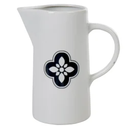 Pichet blanc avec motif fleur gris Dolce Vita^Gifi