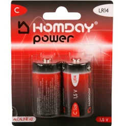 Discount Gifi Pile Alcaline Homday Power LR14 x2