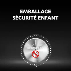 Gifi Pile bouton Duracell spécial lithium CR2032/DL2032 - Lot de 2
