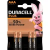 Sale Gifi Pile Duracell Plus alcaline AAA 1,5 Volts LR03 - Lot de 4
