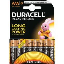 New Gifi Pile Duracell Plus alcaline AAA 1,5 Volts, LR03 - Lot de 8