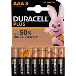 New Gifi Pile Duracell Plus alcaline AAA 1,5 Volts, LR03 - Lot de 8