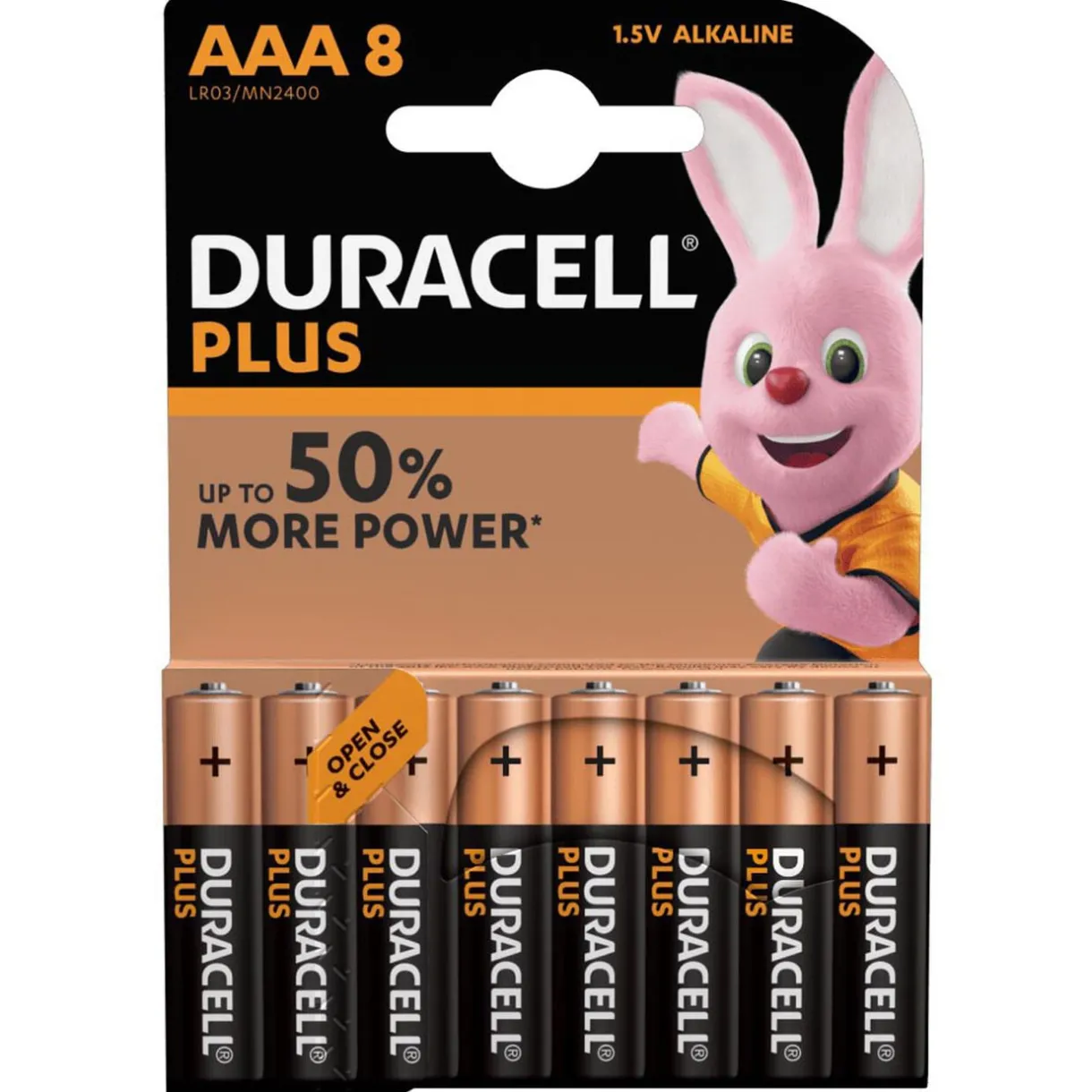 New Gifi Pile Duracell Plus alcaline AAA 1,5 Volts, LR03 - Lot de 8
