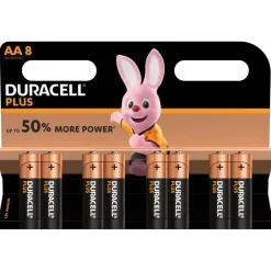 Clearance Gifi Pile Duracell Plus alcaline AA 1,5 Volts, LR06 - Lot de 8