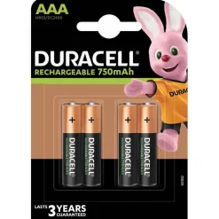 Gifi Pile rechargeable Duracell AAA 750mAh - Lot de 4