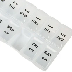 Hot Gifi Pilulier 7 jours transparent compartiments x14