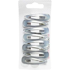 New Gifi Pince à cheveux clic clac argenté x8