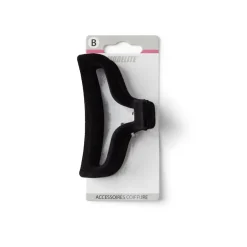 Best Gifi Pince à cheveux contours aspect velours noir 10cm