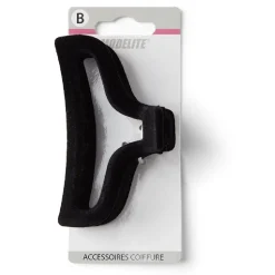 Best Gifi Pince à cheveux contours aspect velours noir 10cm