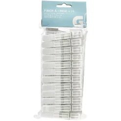 Entretien Du Linge|Gifi Pince à linge blanche x24