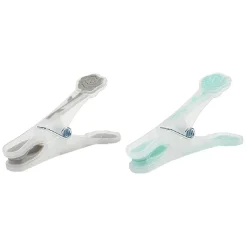 Entretien Du Linge|Gifi Pince à linge design fleur grise et bleue x24