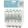 Entretien Du Linge|Gifi Pince à linge multiusage blanche design multicolore x10