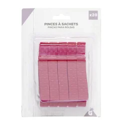 Pince à sachet rouge x20^Gifi Discount