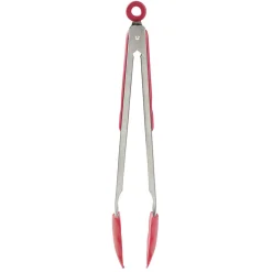 Pince à viande en inox plastique rouge gris^Gifi Best