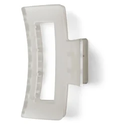 New Gifi Pince cheveux blanc mat rectangulaire L8cm
