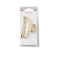 Best Gifi Pince cheveux crabe doré brillant arrondie L8cm