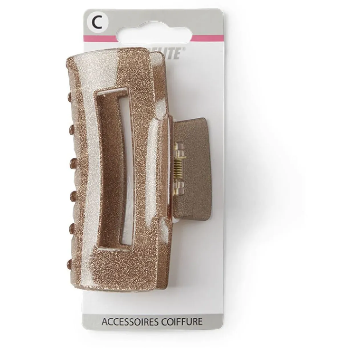 Discount Gifi Pince cheveux crabe marron pailleté L10cm