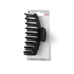 Hot Gifi Pince cheveux crabe noir mat L11cm