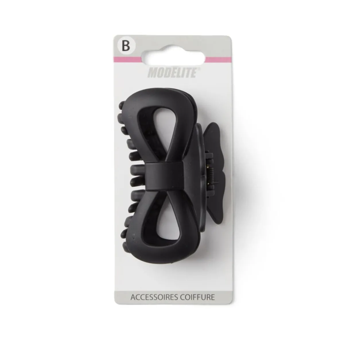 Discount Gifi Pince cheveux crabe noir mat noeud L9cm