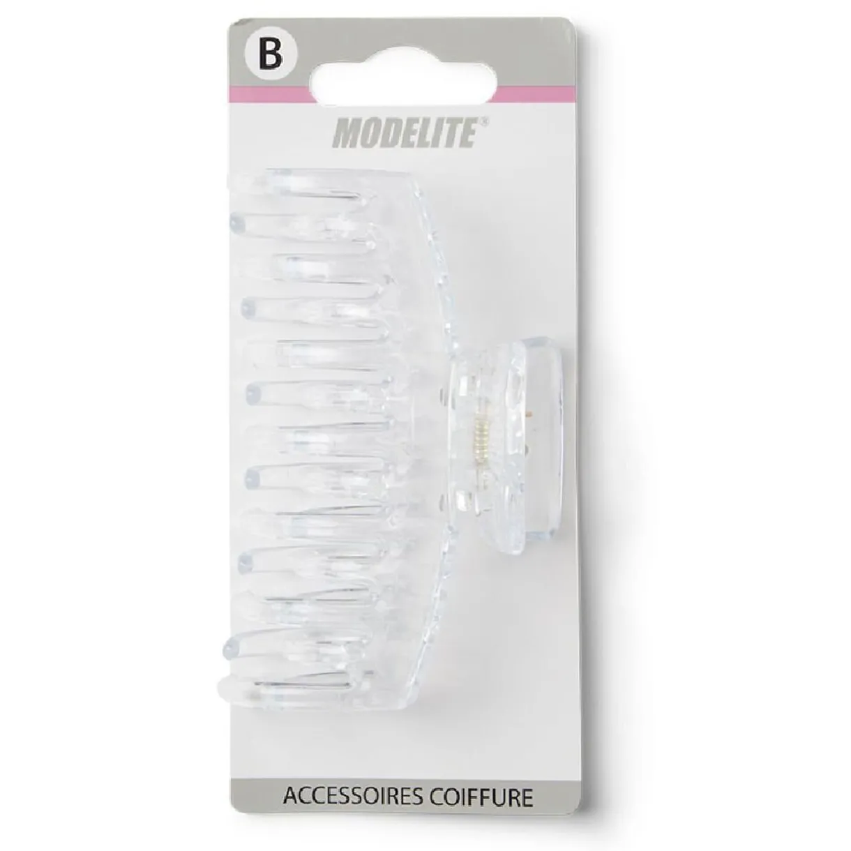 Outlet Gifi Pince cheveux crabe transparent mat L9cm