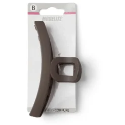 Outlet Gifi Pince cheveux crocodile marron mat L11cm