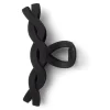 Discount Gifi Pince cheveux crocodile noir mat effet torsadé L11cm