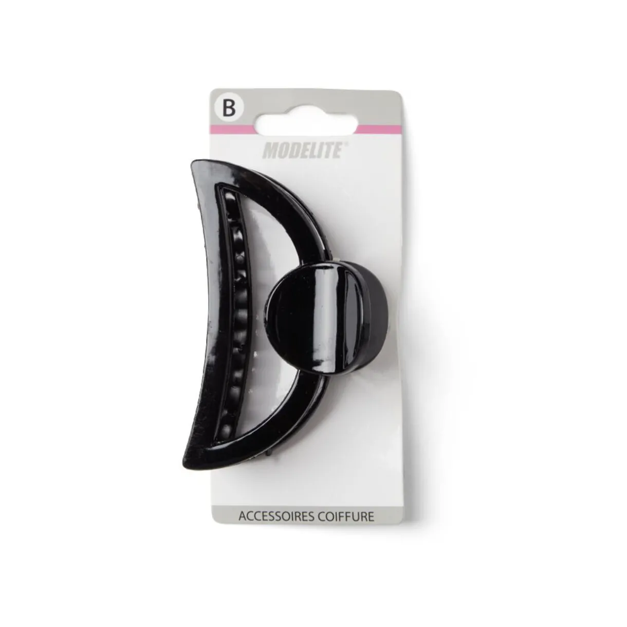 Gifi Pince cheveux noir brillant ajourée L9cm