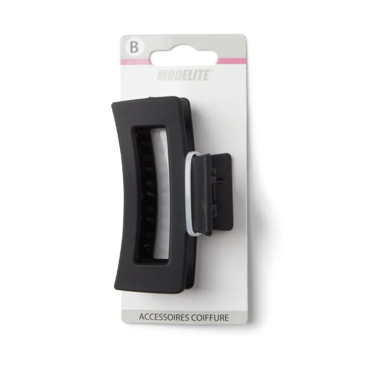 Sale Gifi Pince cheveux noir mat rectangulaire L9cm