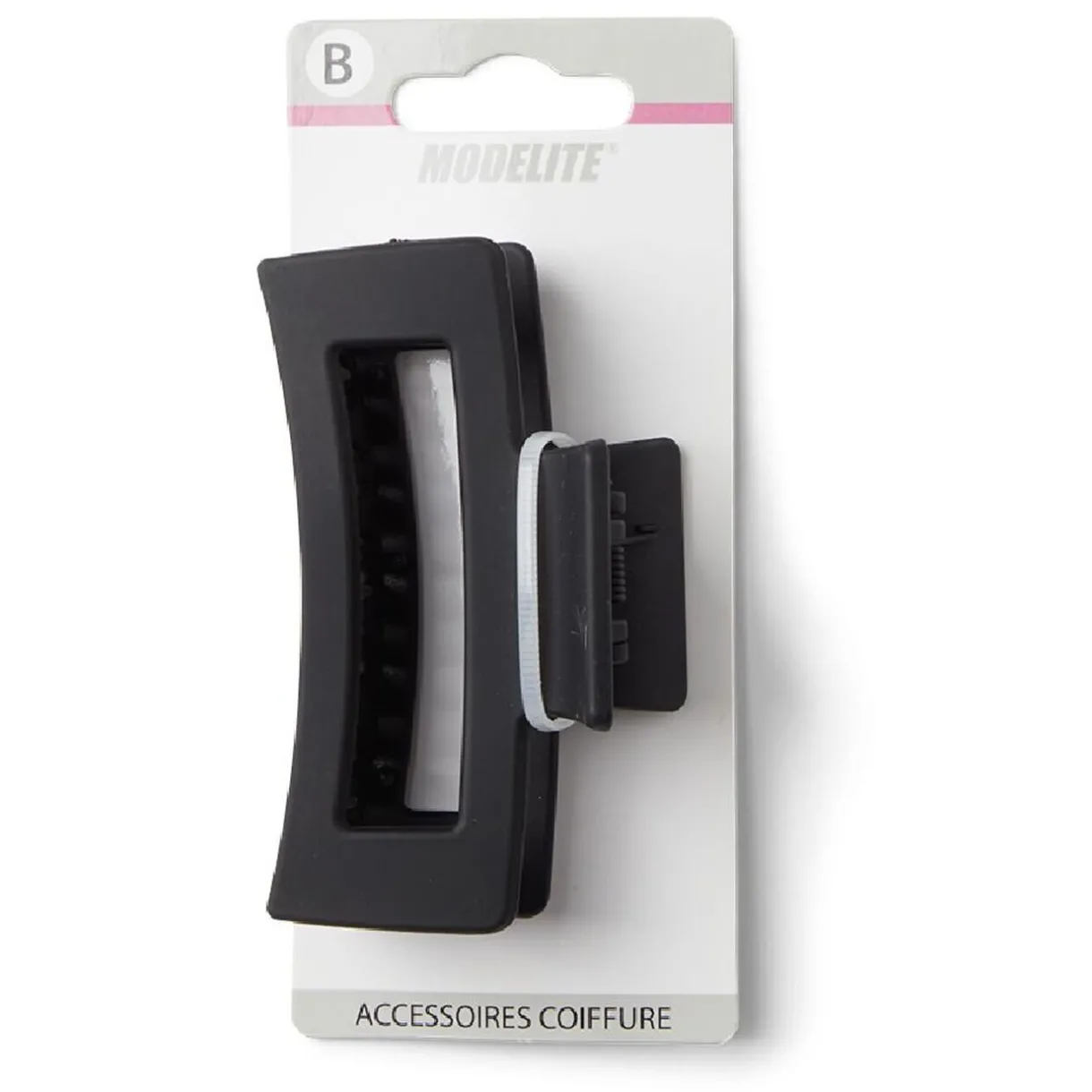 Sale Gifi Pince cheveux noir mat rectangulaire L9cm