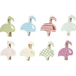 New Gifi Pince déco motif tropical x 8