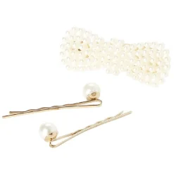 New Gifi Pince guiche + pince clic clac perle dorée L.6 cm x2