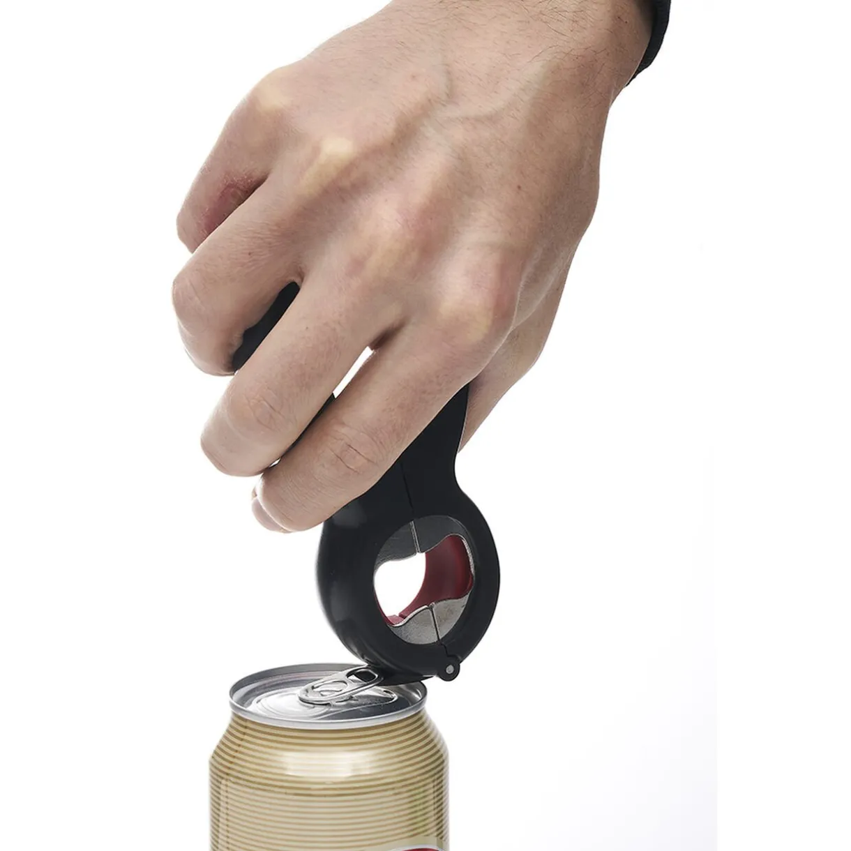 Pince multifonction 6en1 ouvre bouteille et bocal noir et rouge^Gifi