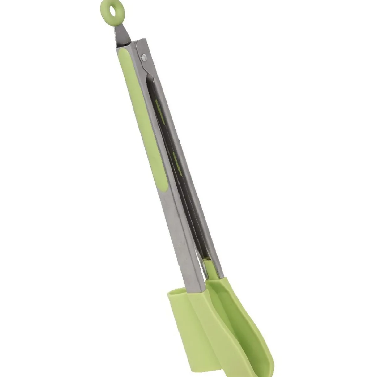 Pince spatule 2 en 1 inox silicone vert^Gifi Sale