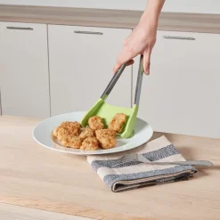 Pince spatule 2 en 1 inox silicone vert^Gifi Sale