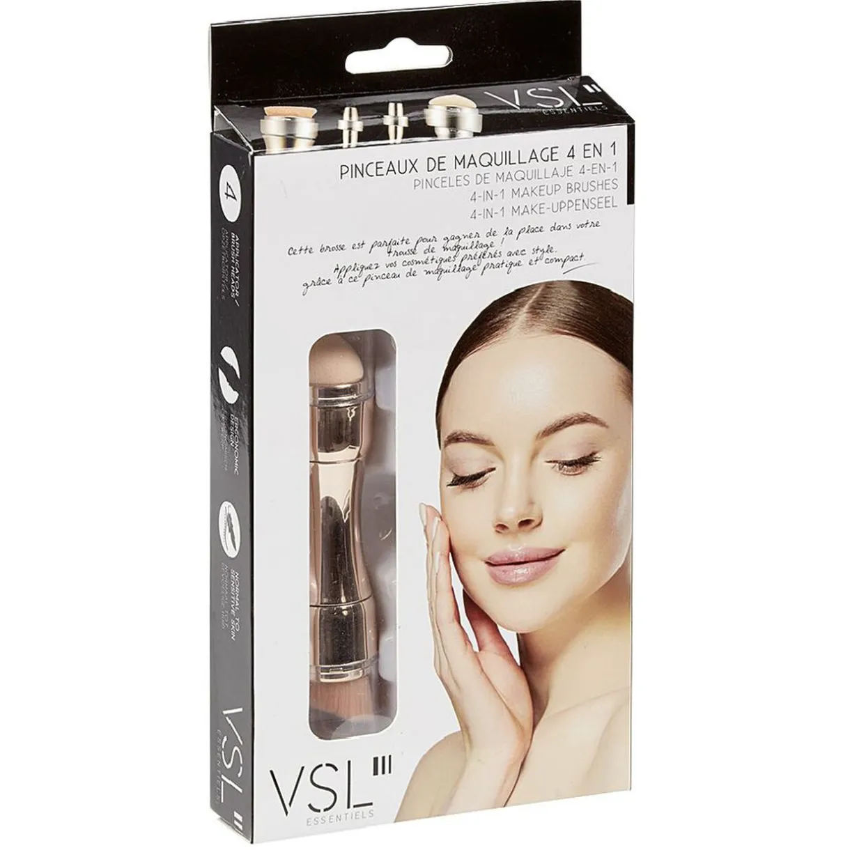 Discount Gifi Pinceau à maquillage 4en1