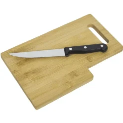 Planche à découper en bambou avec couteau^Gifi Discount
