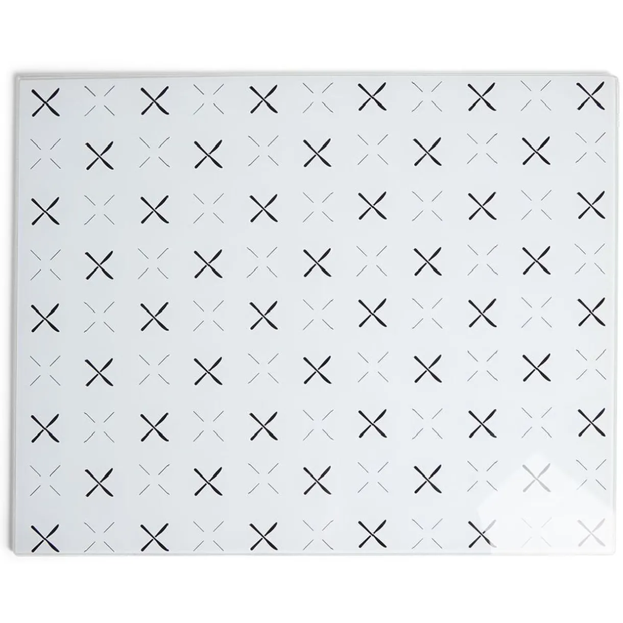 Planche à découper en verre blanc motif noir - 38x30cm^Gifi Sale