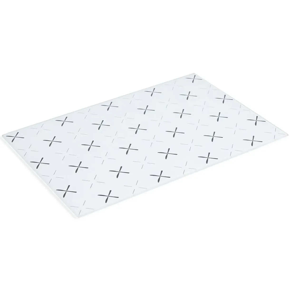 Planche à découper en verre blanc motif noir - 38x30cm^Gifi Sale