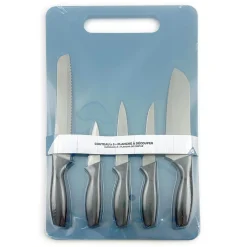 Planche à découper et couteau x5^Gifi Discount