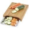 Planche à decouper en bambou avec bac récupérateur inox^Gifi Outlet