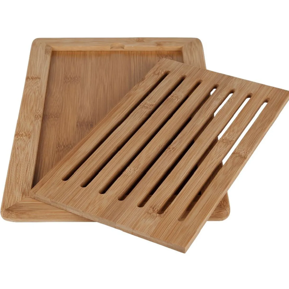Planche à pain en bambou avec récupérateur de miettes 38x34x H1,5cm^Gifi Discount