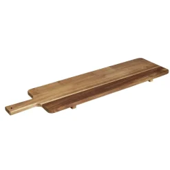 Planche de service XL en bois d'acacia avec pied 20x75cm^Gifi New