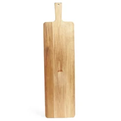 Planche de service XL en bois d'acacia avec pied 20x75cm^Gifi New