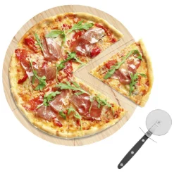 Planche ronde en bois et roulette à pizza^Gifi Clearance