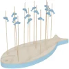 Planche support à pics apéritifs en bois forme poisson^Gifi Sale