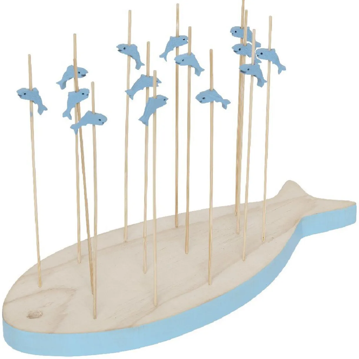 Planche support à pics apéritifs en bois forme poisson^Gifi Sale