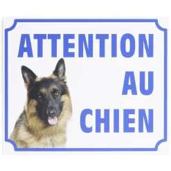Discount Gifi Plaque signalétique "Attention au chien" - 24x20 cm