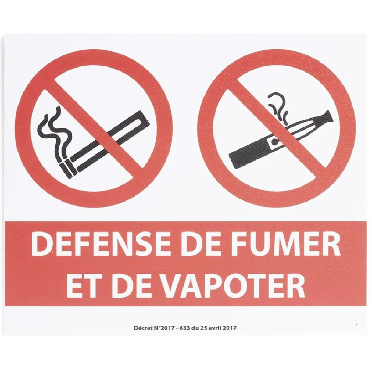 New Gifi Plaque signalétique "Défense de fumer et de vapoter" - 24x20 cm