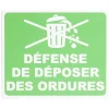 Sale Gifi Plaque signalétique "Défense de déposer des ordures" - 24x20 cm